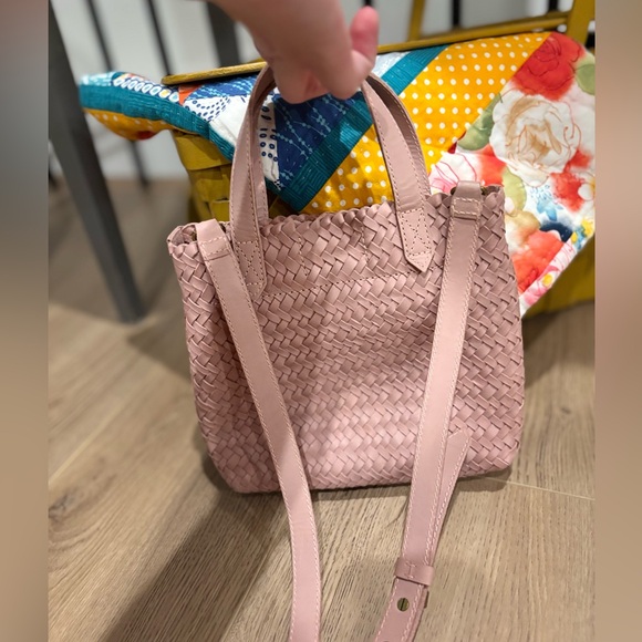 Madewell The Small Transport Crossbody: Woven Leather Edition Warm Thistle - Picture 3 of 11